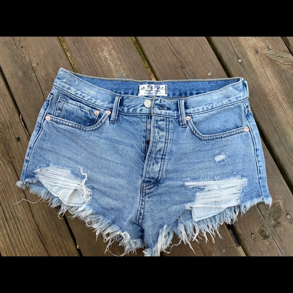 Free People Loving Good Vibrations Cutoffs